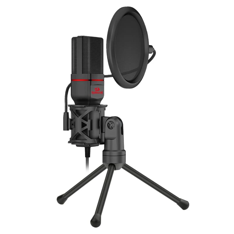REDRAGON SEYFERT 3,5 mm Aux žaidimų mikrofonas su trikojžiu - juoda