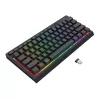 Redragon SHIVA K522 PRO RGB belaidė žaidimų klaviatūra - trijų režimų TKL mechaninė, karštai keičiami raudoni jungikliai, juoda