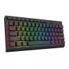 Redragon SHIVA K522 PRO RGB belaidė žaidimų klaviatūra - trijų režimų TKL mechaninė, karštai keičiami raudoni jungikliai, juoda
