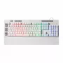 REDRAGON SHIVA membraninė klaviatūra - balta, pilno dydžio RGB apšvietimas, 6 makro klavišai, nuimama riešo atrama, laidinė USB