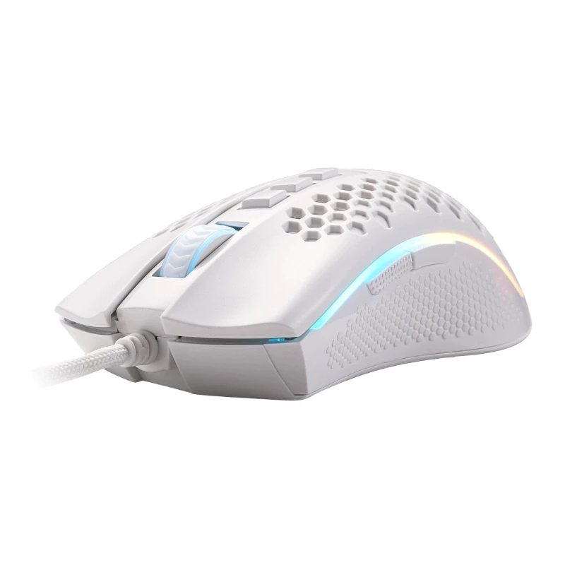 REDRAGON STORM WIRED RGB žaidimų pelė - lengvas korio dizainas, 12400 DPI, 7 programuojami mygtukai, Omron jungikliai, PTFE kojelės