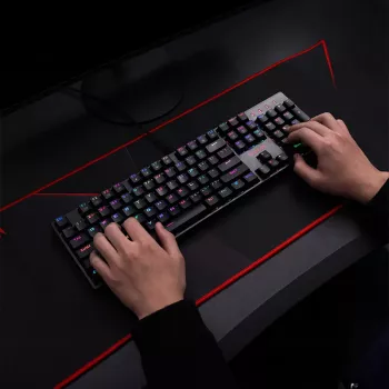 Redragon SURARA K582RGB mechaninė RGB žaidimų klaviatūra - juoda