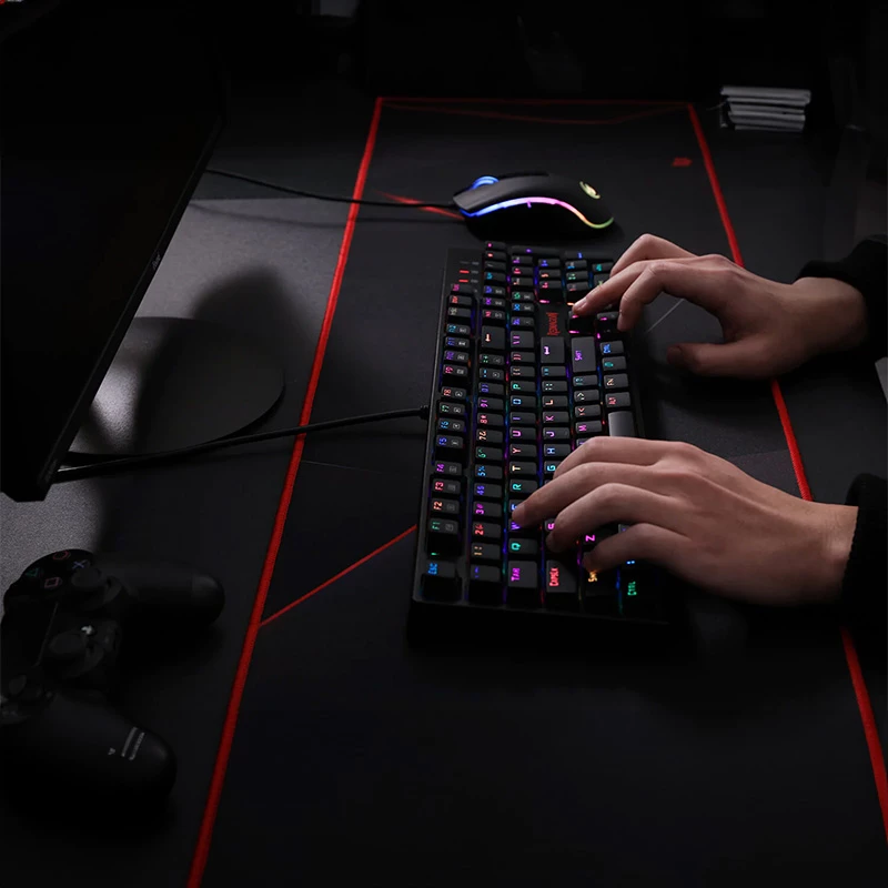 Redragon SURARA K582RGB mechaninė RGB žaidimų klaviatūra - juoda