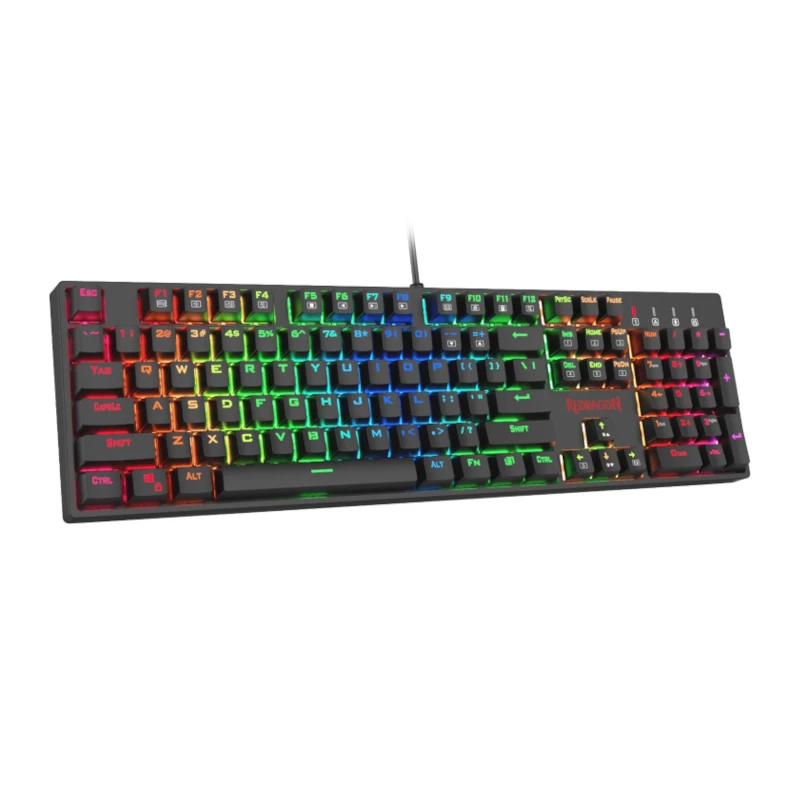 Redragon SURARA K582RGB mechaninė RGB žaidimų klaviatūra - juoda