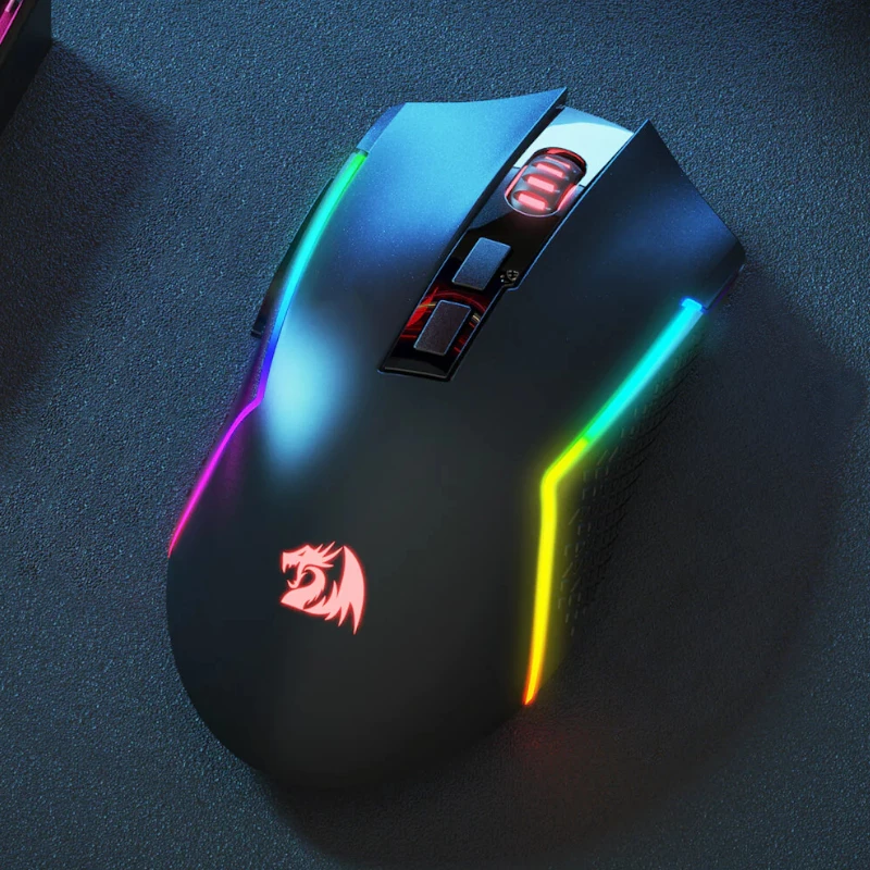 REDRAGON Trident Pro 8000DPI RGB žaidimų pelė - juoda