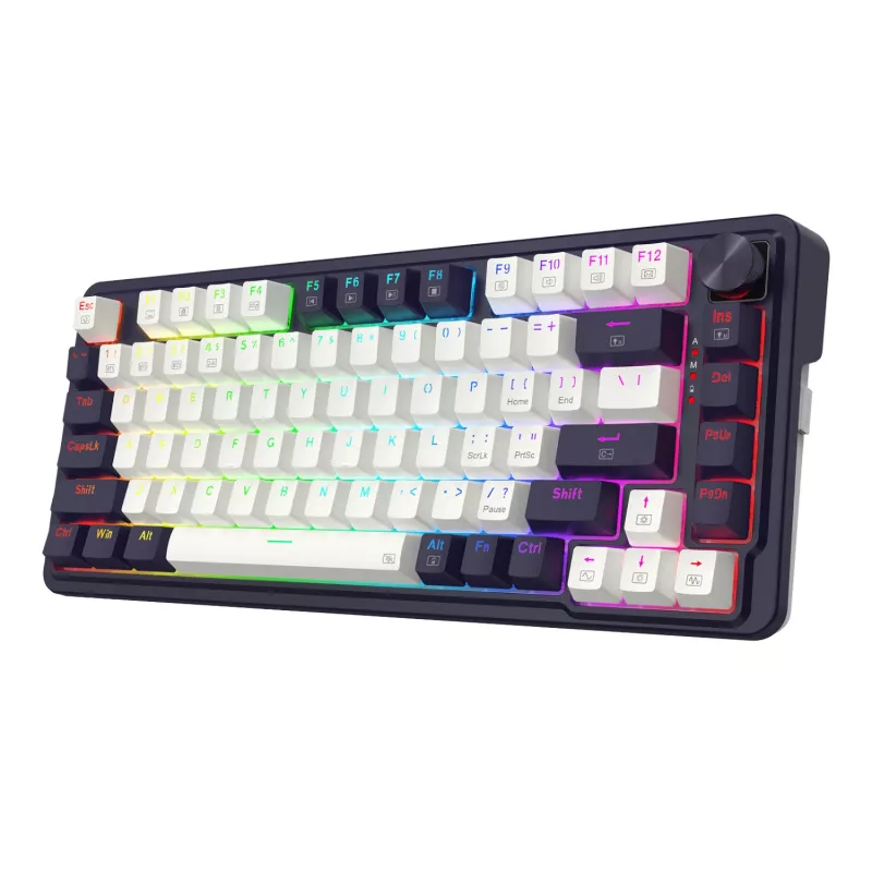 Redragon UCAL K673 PRO 65% Tri-Mode belaidė mechaninė žaidimų klaviatūra - juoda (karštai keičiama, gasket mount, RGB)