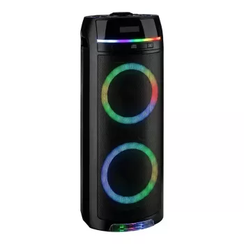 REFLEXION PS10BTCD/N vakarėlių garsiakalbis, 480W pikinė galia, Bluetooth, CD, FM radijas, USB, AUX, mikrofonas, juodas