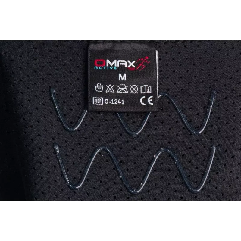 REH Stabilmax O-1241/XXL atviras trumpas kelio įtvaras su lanksčiais stabilizatoriais, perforuotas neoprenas, juodas, XXL dydis