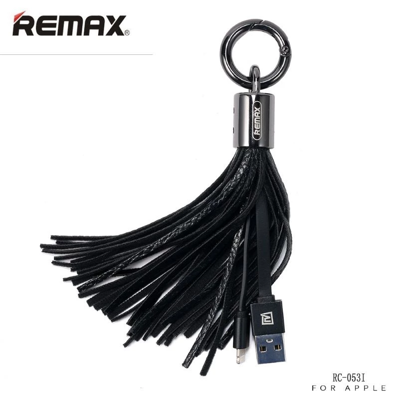 REMAX Apple Tassels Ring Data Cable for Lightning Black