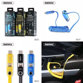 REMAX Cutie Car Charger Yellow - 2 USB-A prievadai, 4.2A bendra išvestis