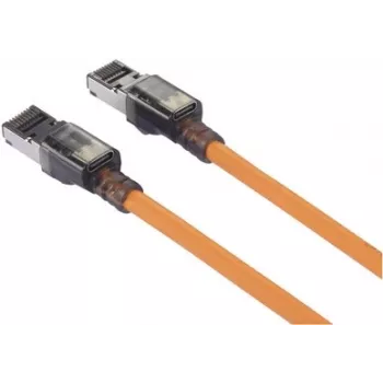 Renkforce CAT 6a S/FTP tinklo pataisos kabelis 5m oranžinis su prievado ieškikliu RF-6609654