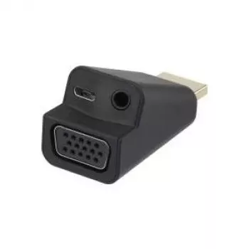Renkforce HDMI į VGA adapteris su 3,5 mm audio, Full HD 1080p, juodas 041C142