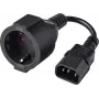 Renkforce maitinimo adapterio kabelis C14 į Schuko lizdą 0,15 m juodas RF-7176926