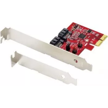 Renkforce RF-4679590 PCIe 2.0 x1 į 2x SATA III RAID valdiklio plokštė, žemo profilio, ASM1061, RAID 0/1/JBOD