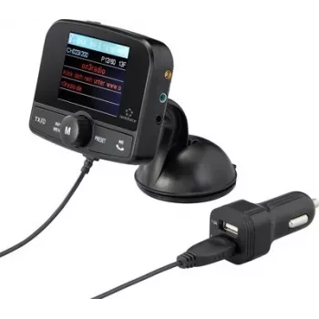 Renkforce RF-CRDAB-100 DAB+ automobilio radijo adapteris su Bluetooth ir pritvirtinimu siurbtuku RF-6721070