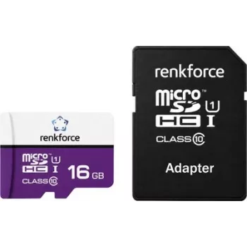 Renkforce RF-mSDC-16GB microSDHC kortelė 16 GB Class 10 UHS-I U1 su SD adapteriu RF-7577908