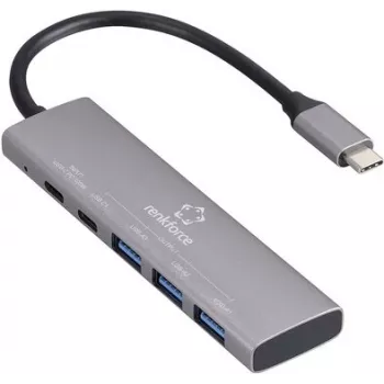 Renkforce RF-USBH-280 5 prievadų USB 3.2 Gen 1 šakotuvas su USB-C PD įkrovimo prievadu (RF-6439798)