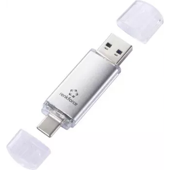 Renkforce RF-USBOS-230 64 GB USB 3.2 Gen 1 dviguba USB-A/USB-C atmintinė sidabrinė RF-6688140