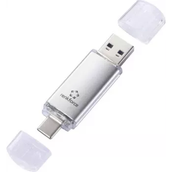 Renkforce RF-USBOS-240 USB atmintinė 128 GB sidabrinė USB-A ir USB-C RF-7577906