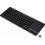 Renkforce RF-WLTKB-300 belaidė klaviatūra olandų QWERTY juoda su integruotu jutiklių kilimėliu (RF-6904036)