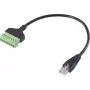 Renkforce RJ45 tinklo adapterio kabelis, RJ45 kištukas į gnybtų bloką, 8P8C, 30 cm, juodas RF-6443978