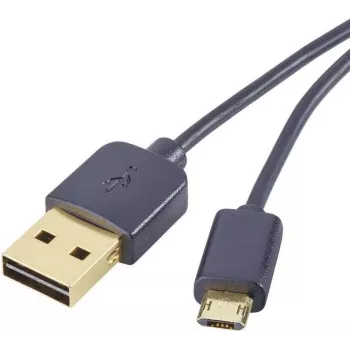 Renkforce USB 2.0 A į Micro-B apverčiamas kabelis 1 m juodas