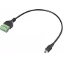 Renkforce USB 2.0 adapterio kabelis Mini-B kištukas į 5 kontaktų gnybtų bloką, 0,3 m, juodas RF-6443960