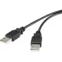 Renkforce USB 2.0 kabelis A į A 1,8 m juodas auksuotu dangteliu RF-4463037