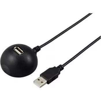 Renkforce USB 2.0 prailginimo kabelis USB-A vyriškas į USB-A moterišką 1,5 m juodas doko stotis RF-5720418