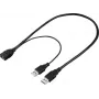 Renkforce USB 3.0 prailginimo kabelis USB-A kištukas į USB-A lizdą 0,5 m juodas RF-5719752