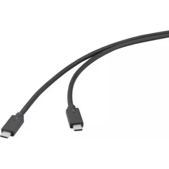 Renkforce USB-C kabelis USB 3.2 Gen 2x2 20 Gbps 4K 60Hz 100W PD 0,5m juodas RF-6830470