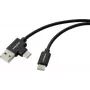 Renkforce USB-C į USB-A kabelis, USB 2.0, 2 m, juodas, 480 Mbps, dvigubai ekranuotas, PVC apvalkalas, tiesūs jungtys RF-7116122