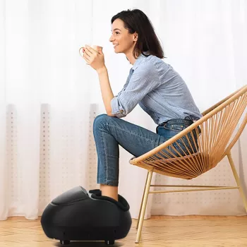 RENPHO Shiatsu pėdų masažuoklis nuo padų fascito, juodas