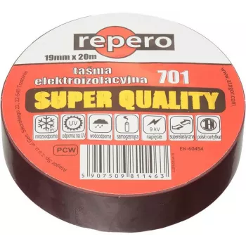 REPERO 701 PVC elektros izoliacinė juosta ruda 19mm x 20m