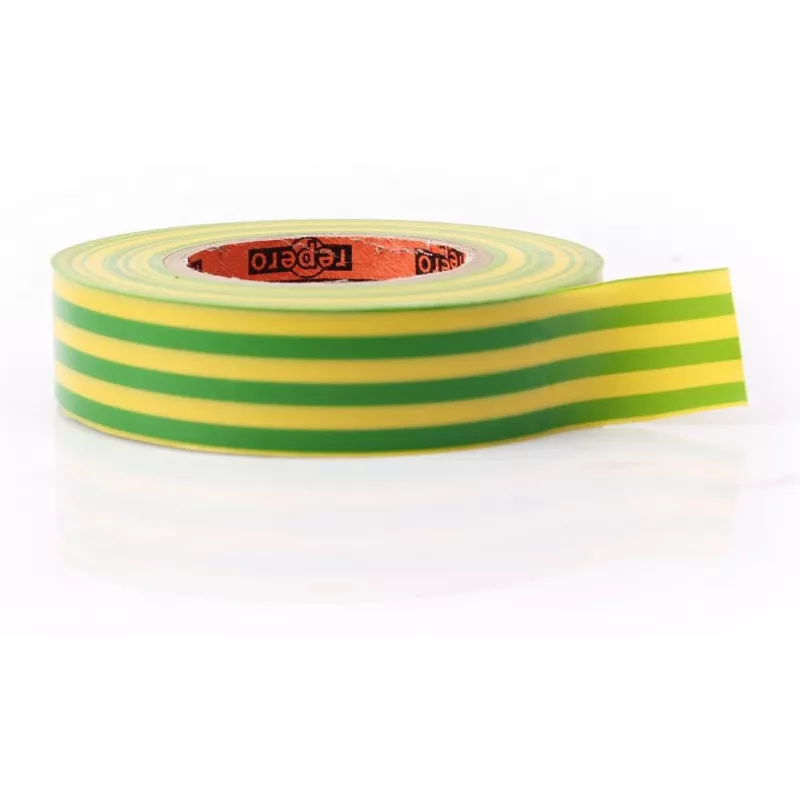 REPERO 701 geltonai žalia PVC izoliacinė juosta 19 mm x 20 m