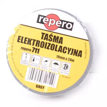 REPERO TTE711E0-0019-20 Pilka PVC elektros izoliacinė juosta 19 mm x 20 m
