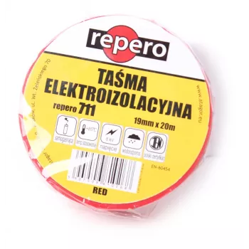 REPERO 711E Raudona PVC elektros izoliacinė juosta 19 mm x 20 m