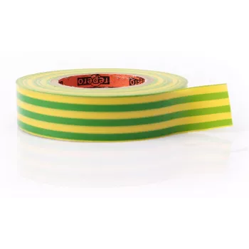 REPERO 711E Geltonai-žalia PVC elektros izoliacinė juosta 19 mm x 20 m