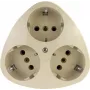 REV 0510080777 3 krypčių paviršinio montavimo rozetė IP20 balta (Schuko, 16 A, 250 V, apsauga nuo vaikų)
