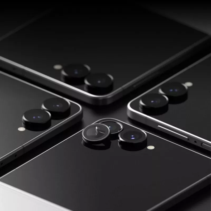 Ringke Camera Frame 2 vnt. Samsung Galaxy Z Flip 8 - juodas aliuminio lydinio objektyvo apsauga su 9H grūdintu stiklu