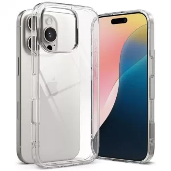 Ringke Fusion Clear Case, skirta iPhone 16 Pro Max – permatomas hibridinis apsauginis dėklas
