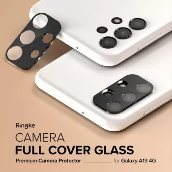 Ringke Galaxy A13 4G fotoaparato apsauginis stiklas Full Cover (3 vnt.) juodas