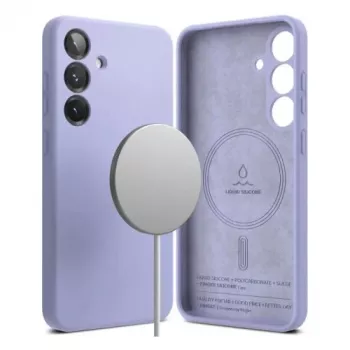 Ringke Galaxy S25 Dėklas Silikoninis Magnetinis Levandų
