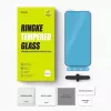 Ringke iPhone 15/16 Screen Protector Privacy Tempered Glass 9H su montavimo šablonu, permatomas