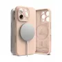 Ringke iPhone 16 Pro dėklas Silikoninis Magnetinis Pink Sand
