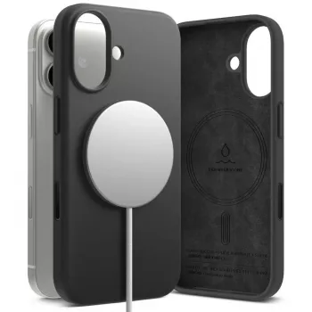 Ringke iPhone 17 Dėklas Silikoninis Magnetinis Juodas
