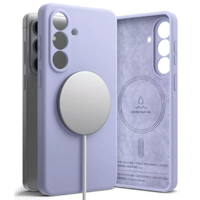 Ringke Silicone Magnetic MagSafe Case for Samsung Galaxy S24 Plus - Lavender