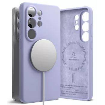 RINGKE Silicone Magnetic MagSafe Case for Samsung Galaxy S24 Ultra - Lavender
