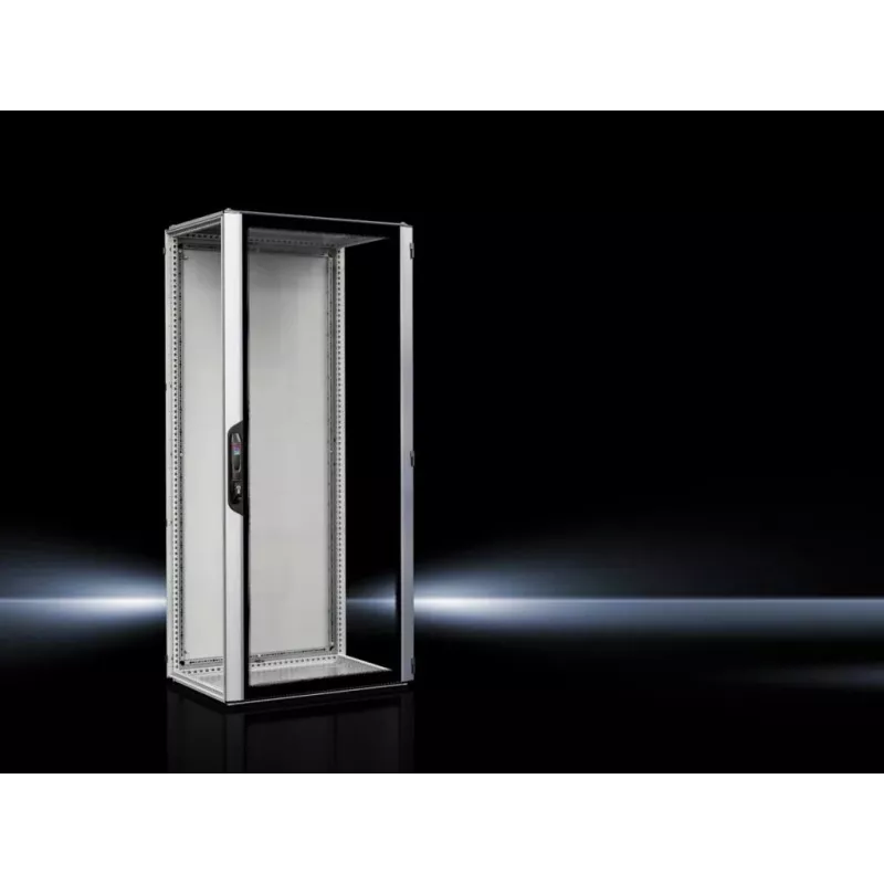 Rittal 5327.190 Laisvai stovintis 42U serverių spintos korpusas IP55, 800x1000x2000 mm, juodas/pilkas, grūdinto stiklo durelės