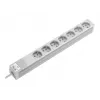 Rittal 7240510 1U 19 colių stovo PDU, 7x CEE 7/5 lizdai, 230V 16A, 2m kabelis, pilkas